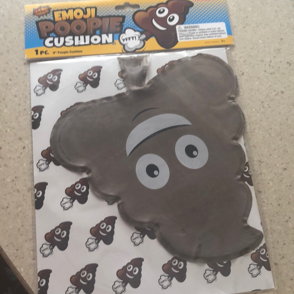 Emoji poopie cushion for laughs NWT